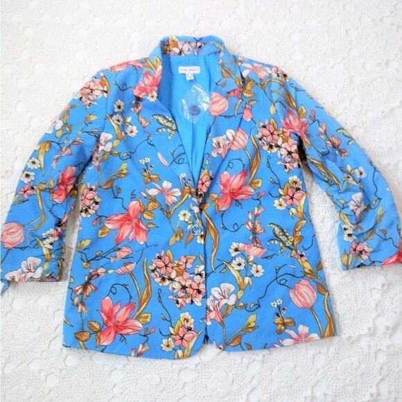 Susan Graver Floral Jacket - Picture 3 of 7